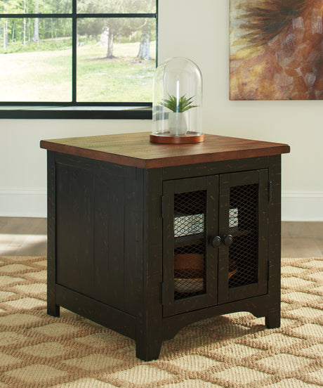 Valebeck Black/Brown Coffee Table and End Table - Ornate Home