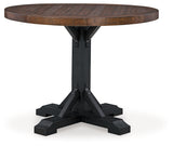 Valebeck Black/Brown Counter Height Dining Table and 6 Barstools (Online Special Price) - Ornate Home