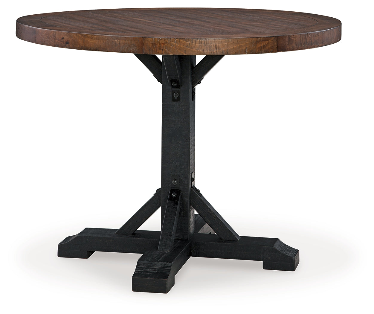 Valebeck Black/Brown Counter Height Dining Table and 6 Barstools (Online Special Price) - Ornate Home