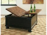 Valebeck Black & Brown Lift Top Coffee Table (Online Special Price) - Ornate Home