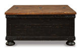Valebeck Black & Brown Lift Top Coffee Table (Online Special Price) - Ornate Home