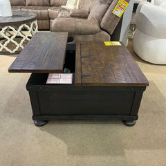 Valebeck Black & Brown Lift Top Coffee Table - Ornate Home