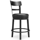 Valebeck Black Counter Height Bar Chair (Online Special Price) - Ornate Home