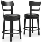 Valebeck Black Counter Height Bar Chair (Online Special Price) - Ornate Home