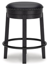 Valebeck Black Swivel Stool - Ornate Home