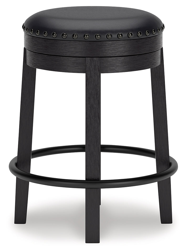 Valebeck Black Swivel Stool - Ornate Home