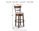 Valebeck Brown Bar Height Bar Chair (Online Special Price) - Ornate Home