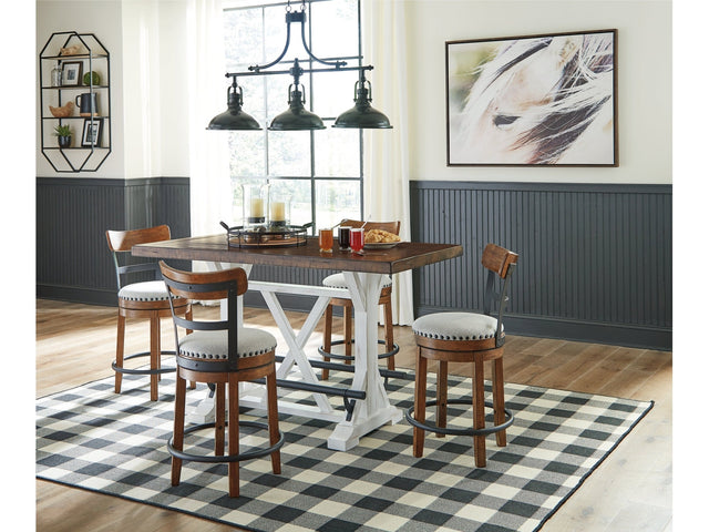 Valebeck Brown Counter Height Dining Table and 4 Barstools (Online Special Price) - Ornate Home