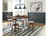 Valebeck Brown Counter Height Dining Table and 4 Barstools - Ornate Home
