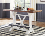 Valebeck Brown Counter Height Dining Table and 4 Barstools - Ornate Home