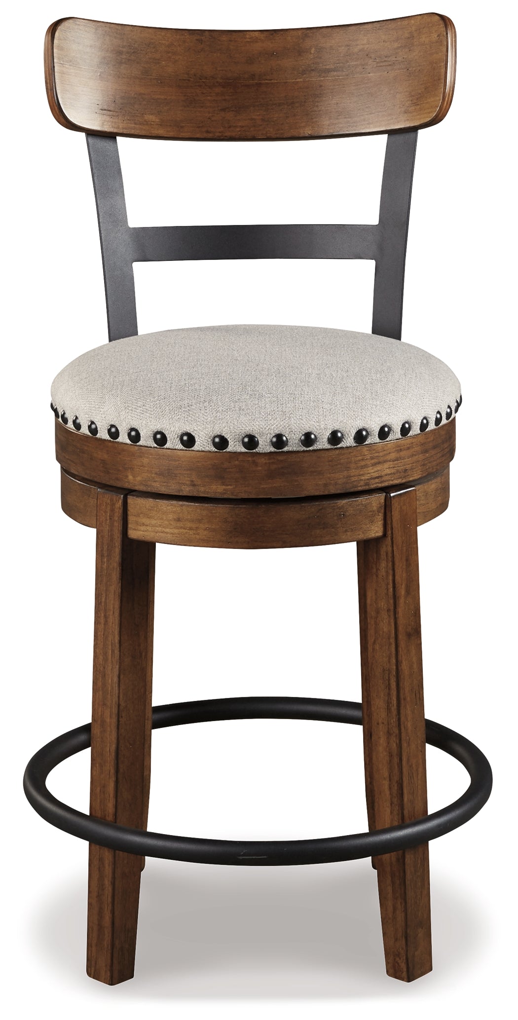 Valebeck Brown UPH Swivel Barstool (1/CN) - Ornate Home