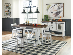 Valebeck Multi Counter Height Dining Table, 4 Barstools and Server (Online Special Price) - Ornate Home