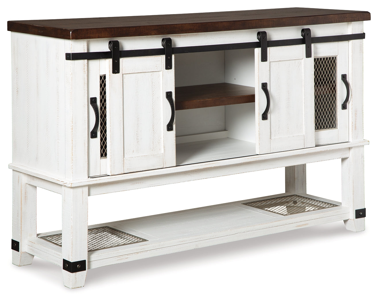 Valebeck Multi Counter Height Dining Table, 6 Barstools and Server (Online Special Price) - Ornate Home