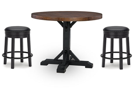 Valebeck Multi Counter Height Dining Table and 2 Barstools - Ornate Home