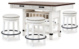 Valebeck Multi Counter Height Dining Table and 4 Barstools (Online Special Price) - Ornate Home