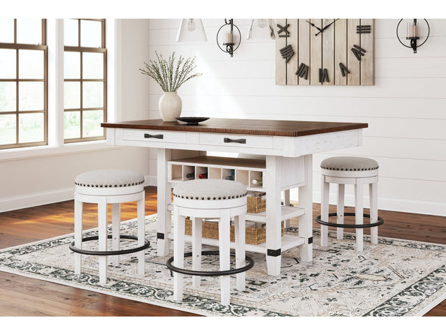 Valebeck Multi Counter Height Dining Table and 4 Barstools - Ornate Home
