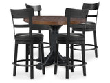 Valebeck Multi Counter Height Table and 4 Barstools (Online Special Price) - Ornate Home
