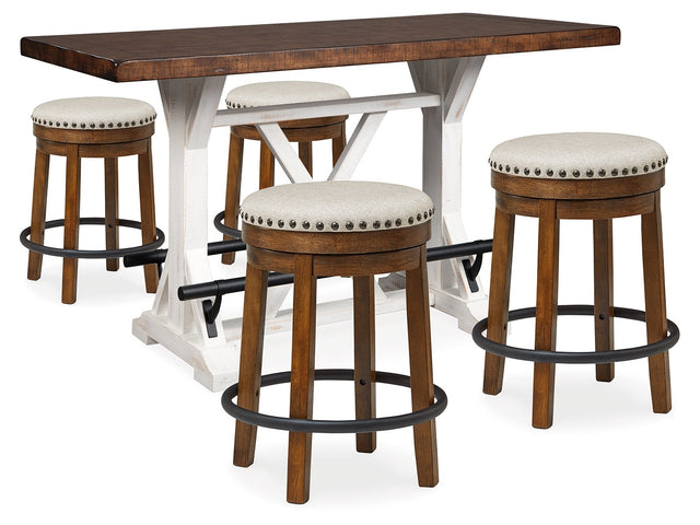 Valebeck Multi Counter Height Table and 4 Stools (Online Special Price) - Ornate Home