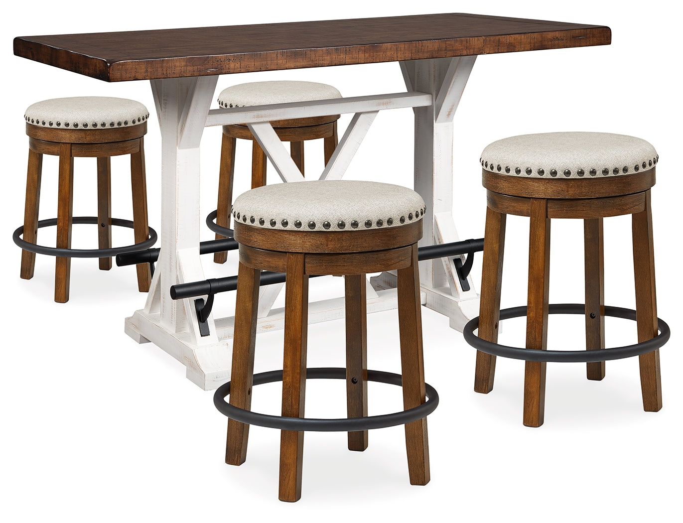 Valebeck Multi Counter Height Table and 4 Stools (Online Special Price) - Ornate Home