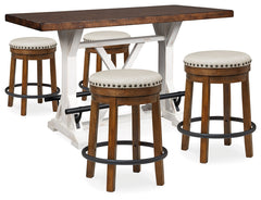 Valebeck Multi Counter Height Table and 4 Stools - Ornate Home
