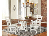 Valebeck Multi Dining Table and 4 Chairs - Ornate Home