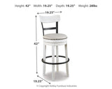 Valebeck White Bar Height Bar Chair (Online Special Price) - Ornate Home