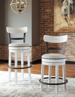 Valebeck White Bar Height Bar Chair - Ornate Home