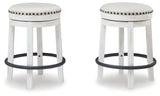 Valebeck White & Black Counter Height Stool (Online Special Price) - Ornate Home