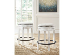 Valebeck White & Black Counter Height Stool - Ornate Home