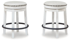 Valebeck White & Black Counter Height Stool - Ornate Home
