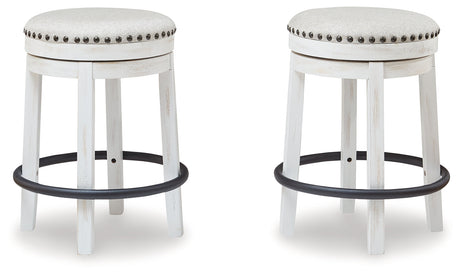Valebeck White & Black Counter Height Stool - Ornate Home