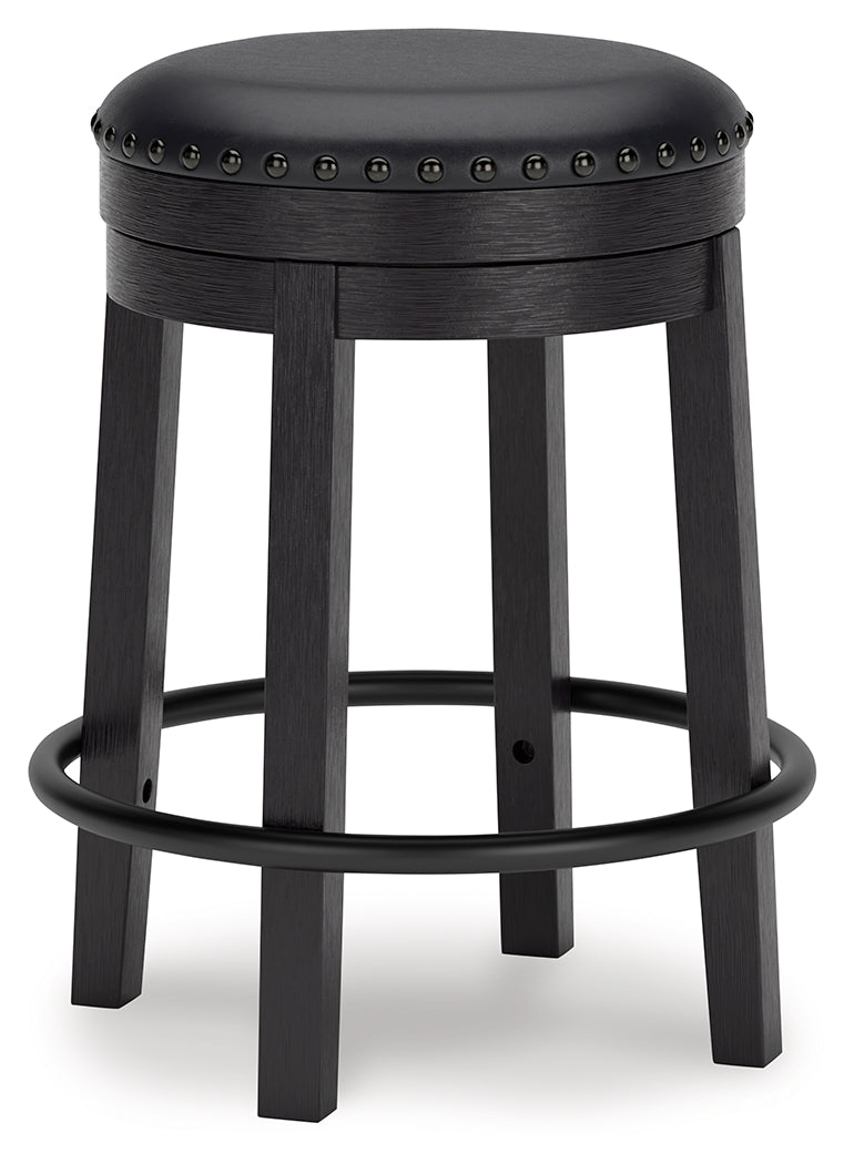 Valebeck White/Brown/Black Counter Height Dining Table and 4 Barstools (Online Special Price) - Ornate Home