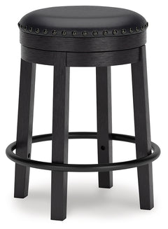 Valebeck White/Brown/Black Counter Height Dining Table and 4 Barstools - Ornate Home