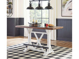 Valebeck White & Brown Counter Height Dining Table (Online Special Price) - Ornate Home