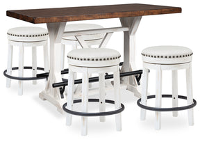 Valebeck White/Brown Counter Height Dining Table and 4 Barstools (Online Special Price) - Ornate Home