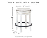 Valebeck White/Brown Counter Height Dining Table and 4 Barstools (Online Special Price) - Ornate Home