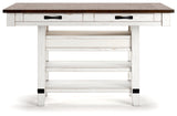 Valebeck White/Brown Counter Height Dining Table and 6 Chairs (Online Special Price) - Ornate Home