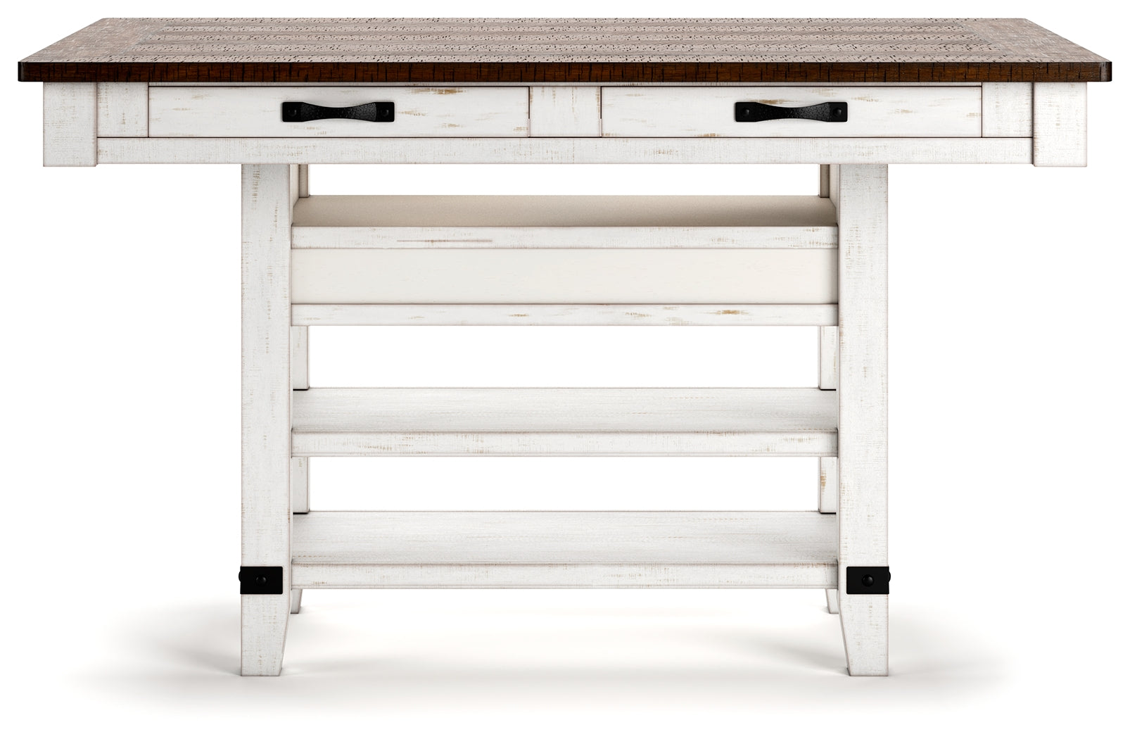 Valebeck White/Brown Counter Height Dining Table and 6 Chairs (Online Special Price) - Ornate Home