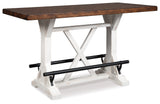Valebeck White/Brown Counter Height Dining Table w/ 4 Barstools (Online Special Price) - Ornate Home