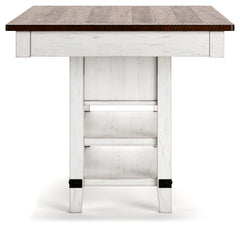 Valebeck White/Brown Counter Height Dining Table with 4 Barstools - Ornate Home