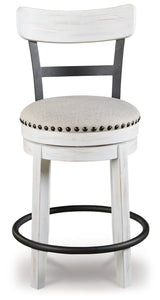 Valebeck White/Brown Counter Height Dining Table with 4 Barstools - Ornate Home
