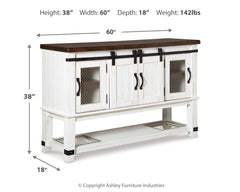 Valebeck White & Brown Dining Server/Sideboard - Ornate Home