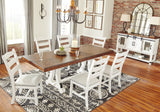 Valebeck White & Brown Rectangular Dining Table w/ Leaf (Online Special Price) - Ornate Home