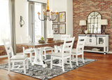 Valebeck White & Brown Rectangular Dining Table w/ Leaf (Online Special Price) - Ornate Home