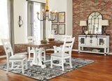 Valebeck White & Brown Rectangular Dining Table w/ Leaf (Online Special Price) - Ornate Home