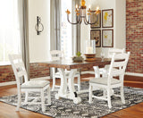 Valebeck White & Brown Rectangular Dining Table w/ Leaf (Online Special Price) - Ornate Home