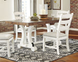 Valebeck White & Brown Rectangular Dining Table w/ Leaf (Online Special Price) - Ornate Home