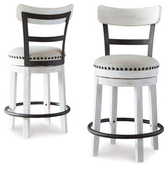 Valebeck White Counter Height Bar Chair - Ornate Home
