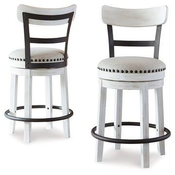 Valebeck White Counter Height Bar Chair - Ornate Home