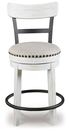 Valebeck White Counter Height Bar Chair - Ornate Home